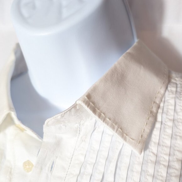 DIESEL TUXEDO style SHIRT blouse Sz L CUFFLINK 100% COTTON TOPSTITCHING NWT WOW - Picture 3 of 15